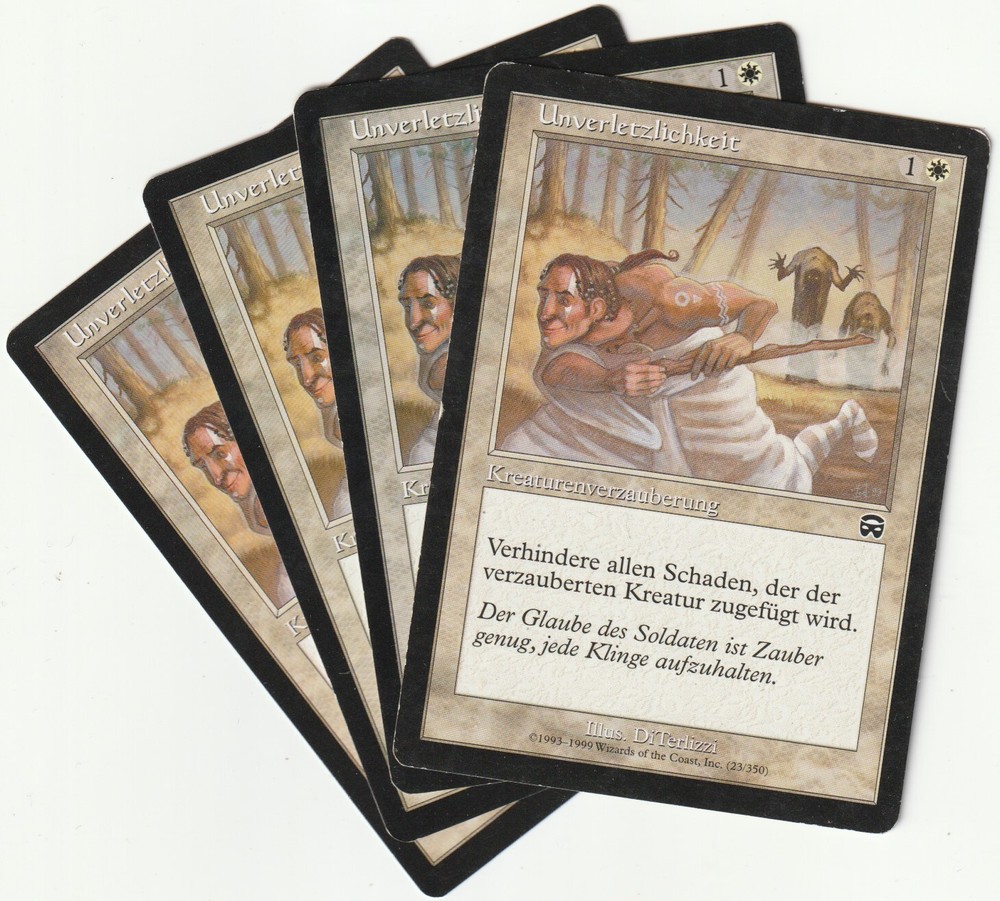 4x MTG Inviolability White Enchantment Playset - NM/EX MMQ/EN