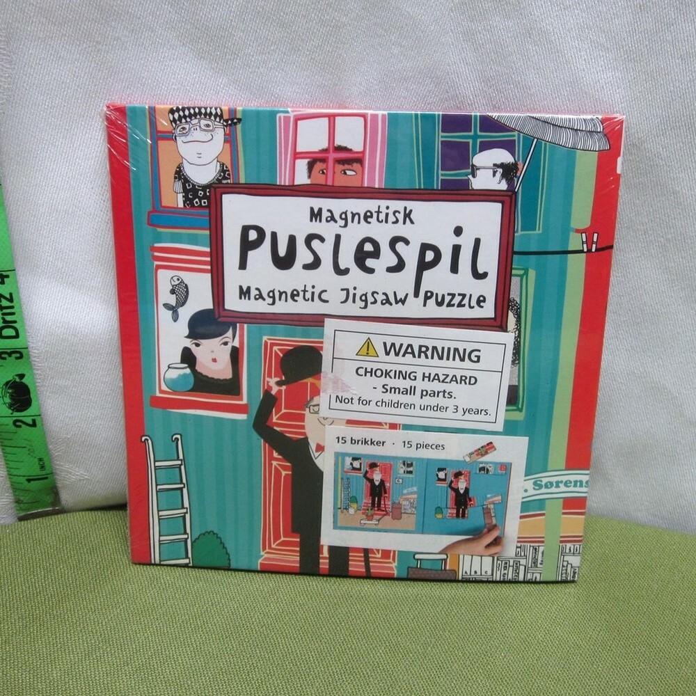 MAGNETISK PUSLESPIL magnetic jigsaw puzzle NWT import Flying Tiger 2015