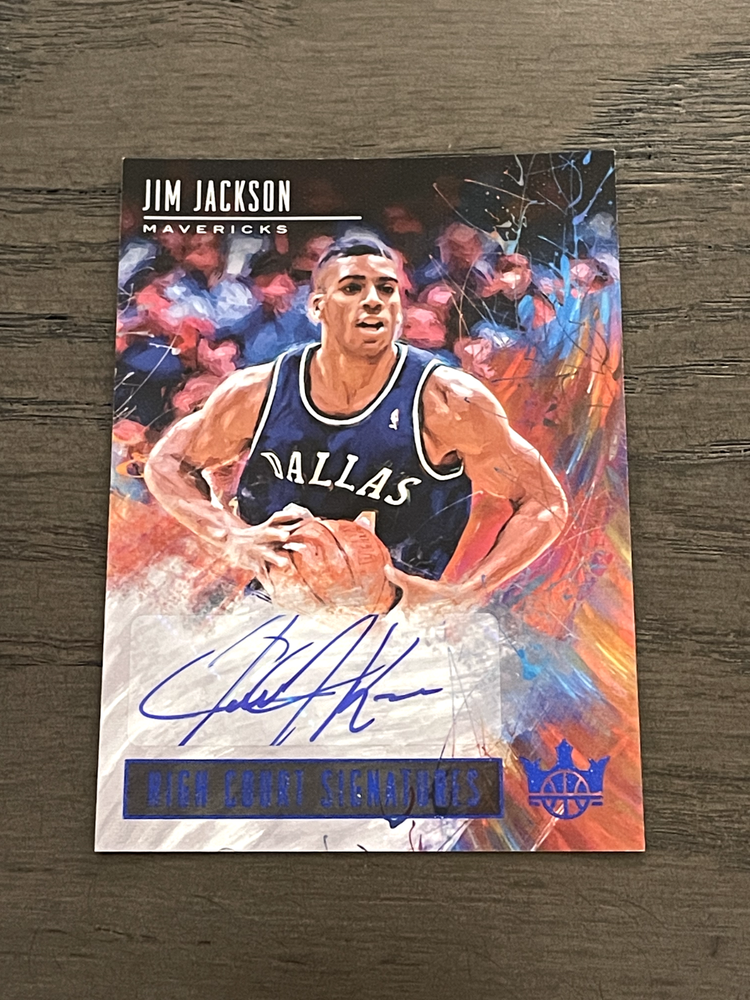 2018-19 Panini Court Kings High Court Signatures Sapphire Jim Jackson Auto /25