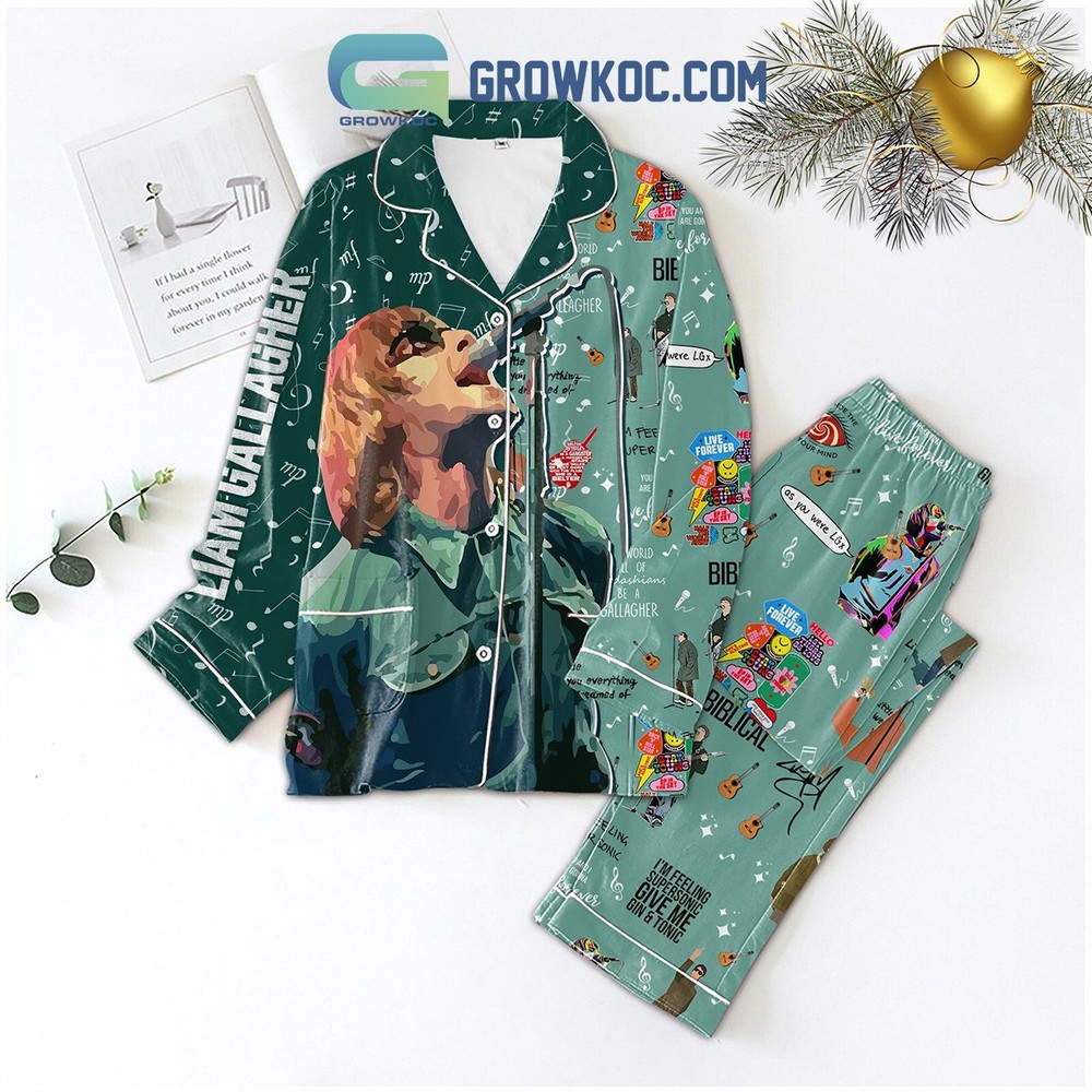 Liam Gallagher Fan Polyester Sleepwear Pajama Set