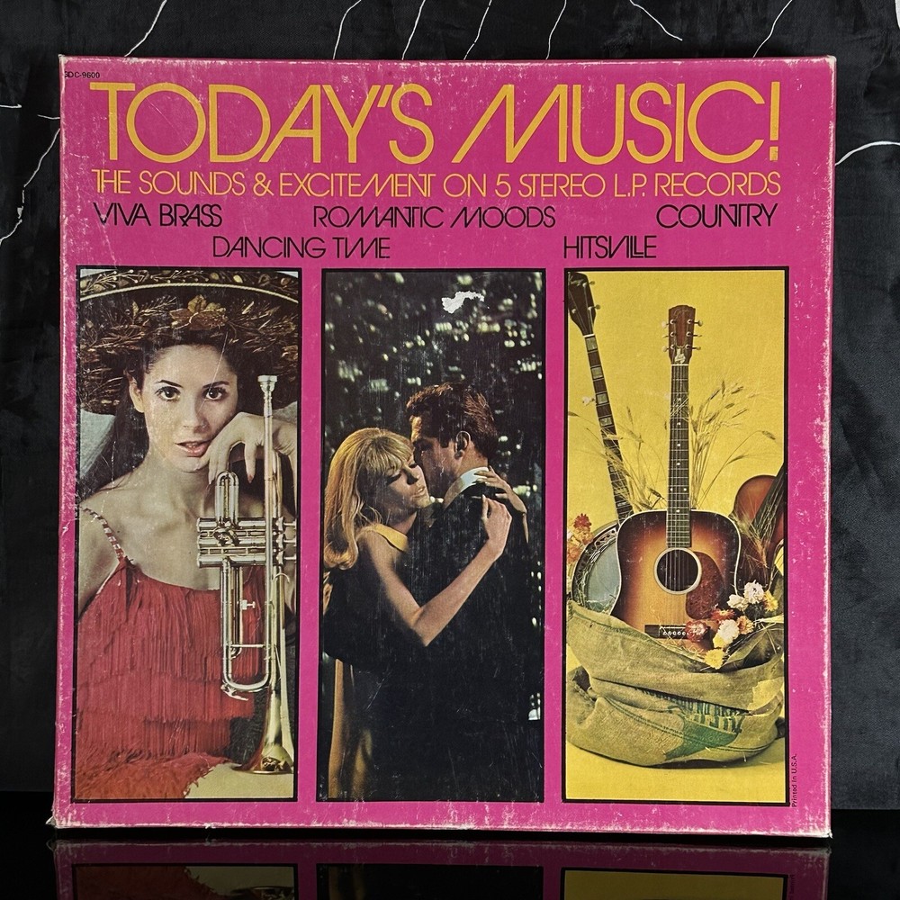 Showcase Records Today’s Music On 5 Stereo LP Records 3DC-9600 Box set