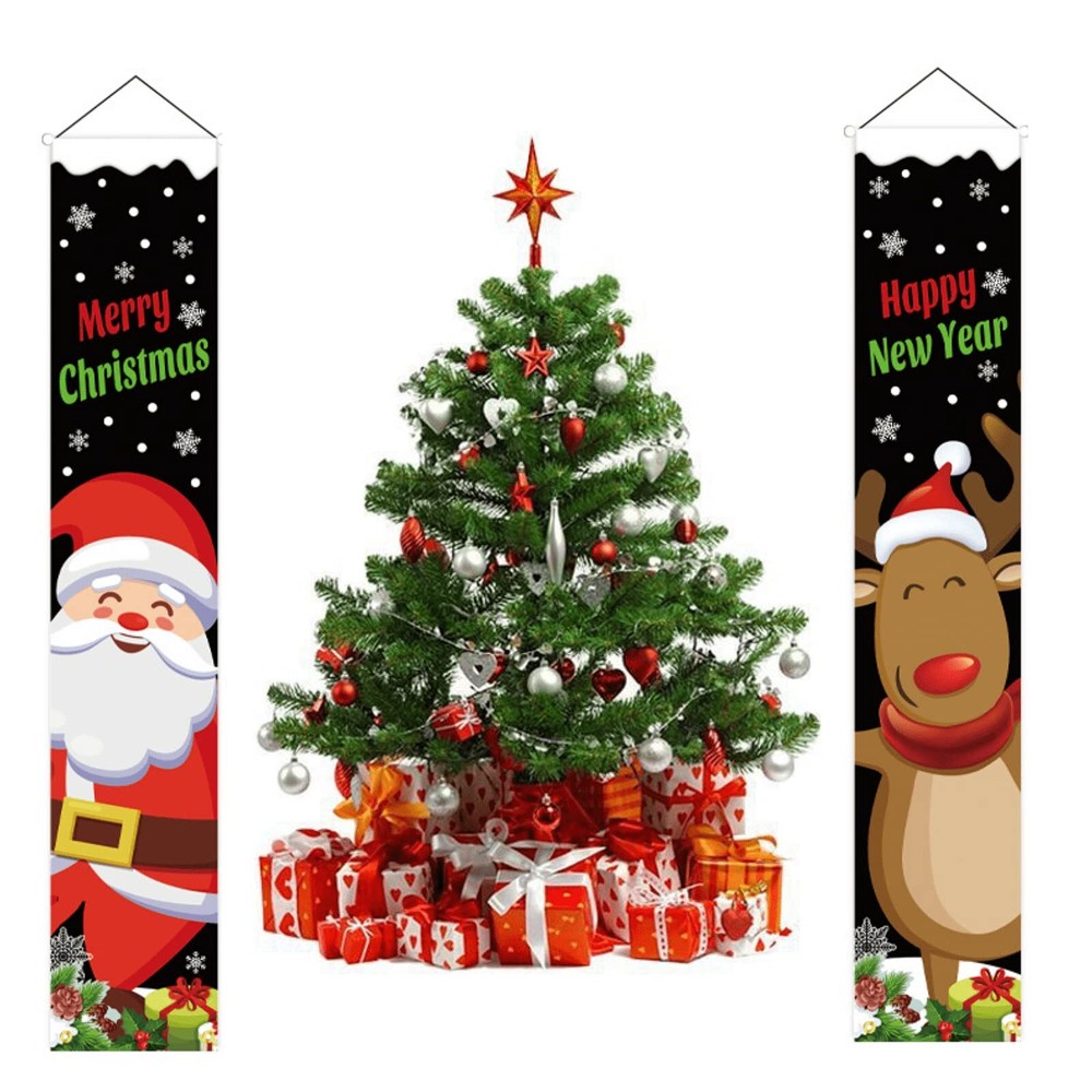 Christmas Decorations - Merry Christmas & Happy New Year Outdoor Decor Porch ...