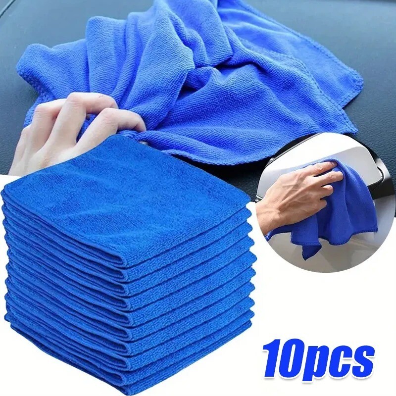 10x Ultra-Absorbent Microfiber Towels for Car Wash Drying Polishing Home Cleaning