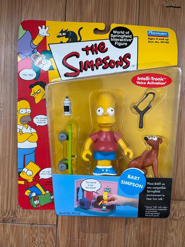 BNIB PLAYMATES INTERACTIVE THE SIMPSONS SERIES 1 BART SIMPSON ACTION FIGURE WOS