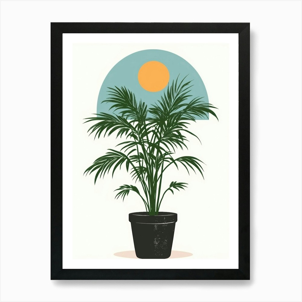 Palm Tree 76 Framed Wall Art Canvas Print Poster Picture Decor