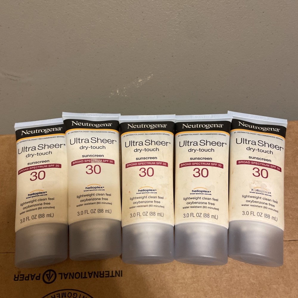 5 pack- Neutrogena Ultra Sheer Dry-Touch Sunscreen Lotion spf 30 3oz