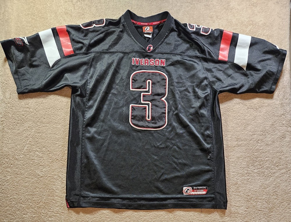 Vintage Reebok Allen Iverson #3 Limited Edition Black Football Jersey I3 Sizs M