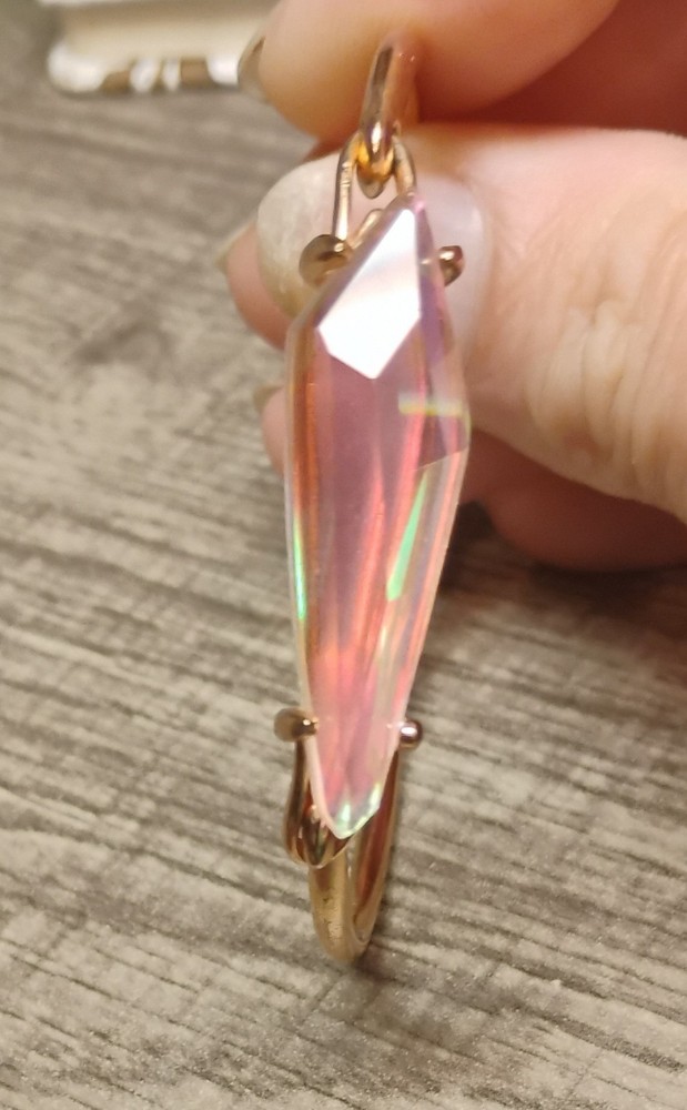 Kendra Scott Dichroic Glass Nigel Clasp Bracelet In Rose Gold Plating