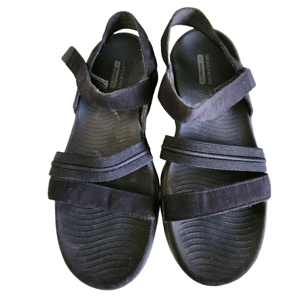 Skechers GO Walk Flex Black Sandal On-the-GO Sandals Shoes Size 8 140651