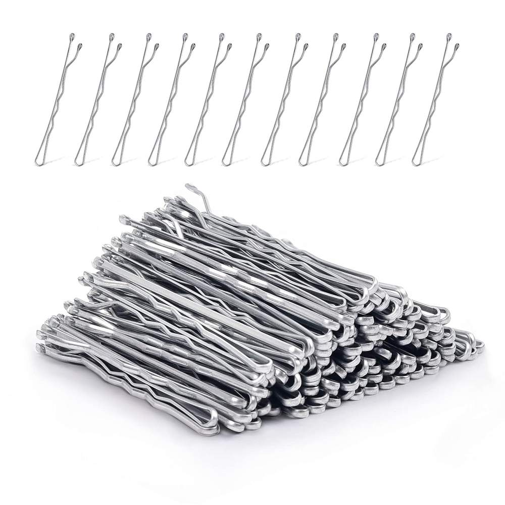 MORGLES 120PCS Silver Bobby Pins for Gray Hair 2Inch Hair Pins for Women