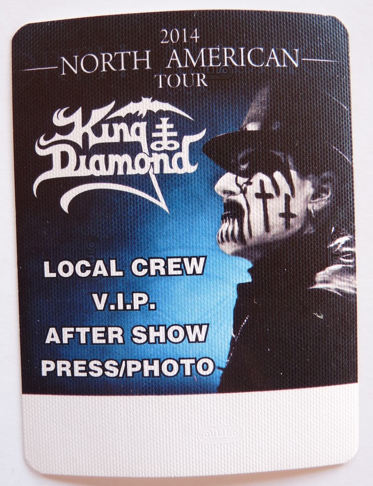King Diamond 2014 Concert Tour Blue Backstage Pass D14