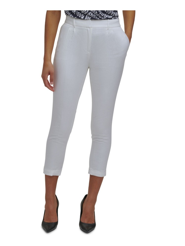 CALVIN KLEIN Womens Zippered  Wear To Work Skinny Pants