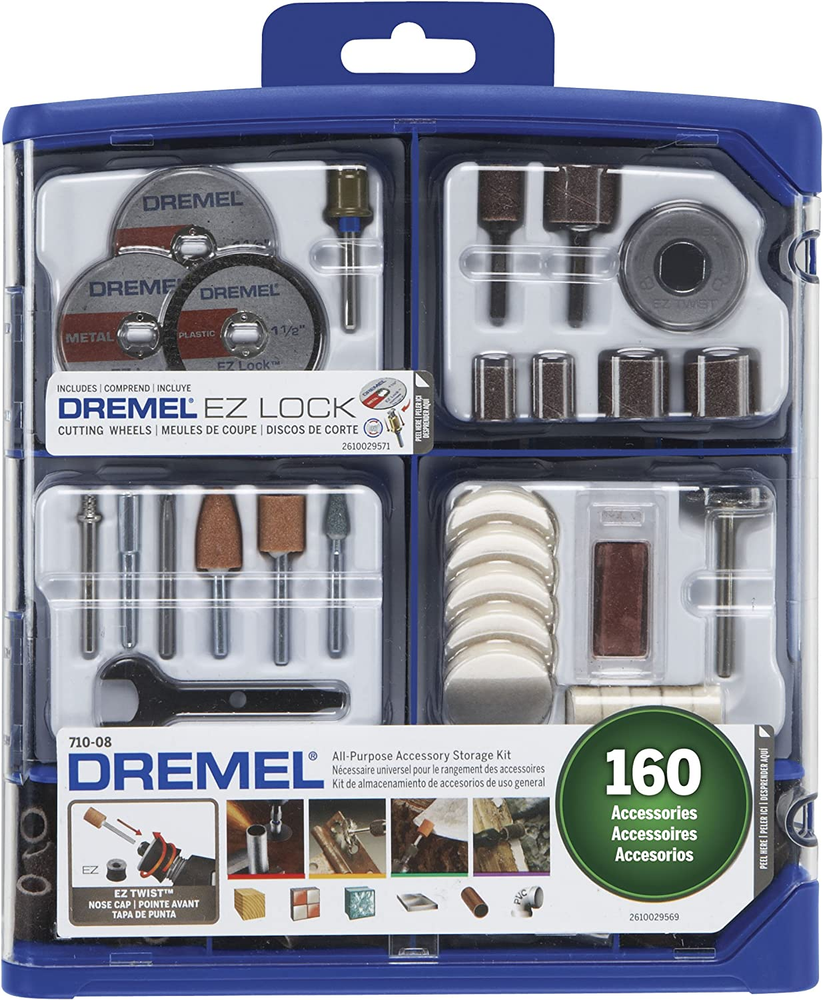 Dremel 160-Piece Rotary Tool Accessory Kit with EZ Lock Technology - 1/8