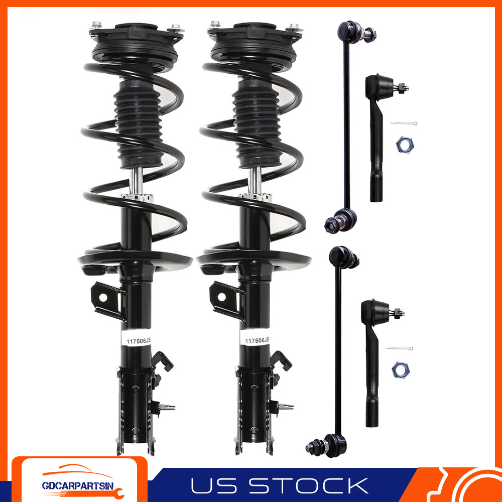 2008-2011 Nissan Rogue Front Suspension Kit with Struts Springs Sway Bar & Tie Rods  