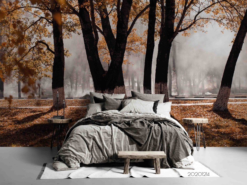 3D Forest Autumn Landscape Wall Murals Wallpaper Murals Wall Sticker