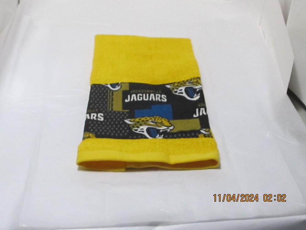 Handmade NFL Jacksonville Jaguars Gold Hand Towels