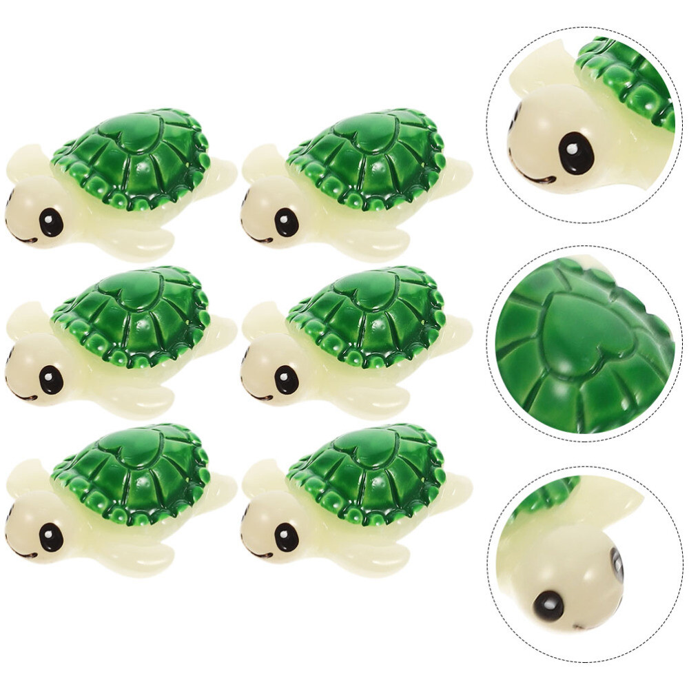 6Pcs Home Decor Turtle Garden Tiny Animals Figures Turtle Figurines Decor