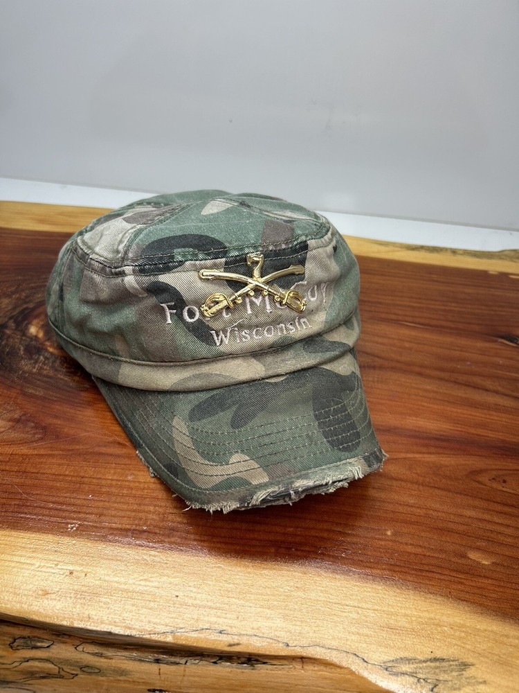 Fort McCoy Wisconsin MG Distressed Washed Cotton Cadet Army Cap