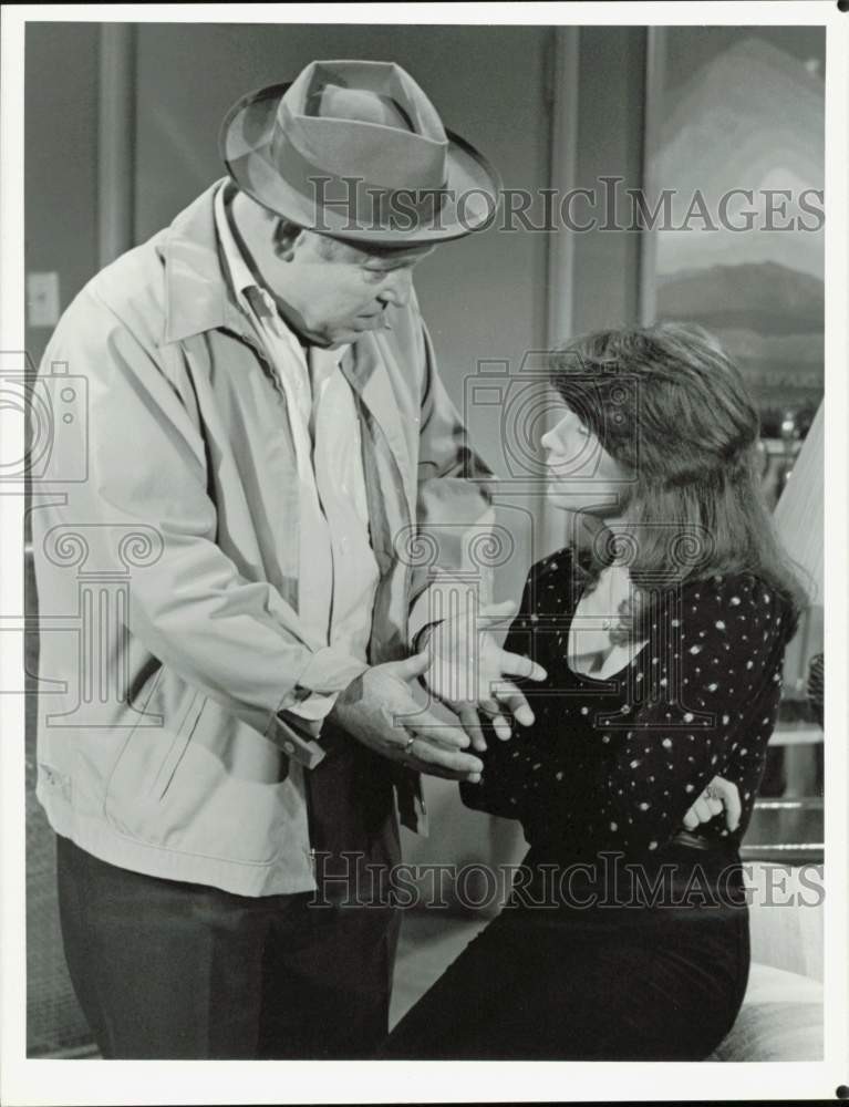 1982 Press Photo Denise Miller, Carroll O'Connor on 