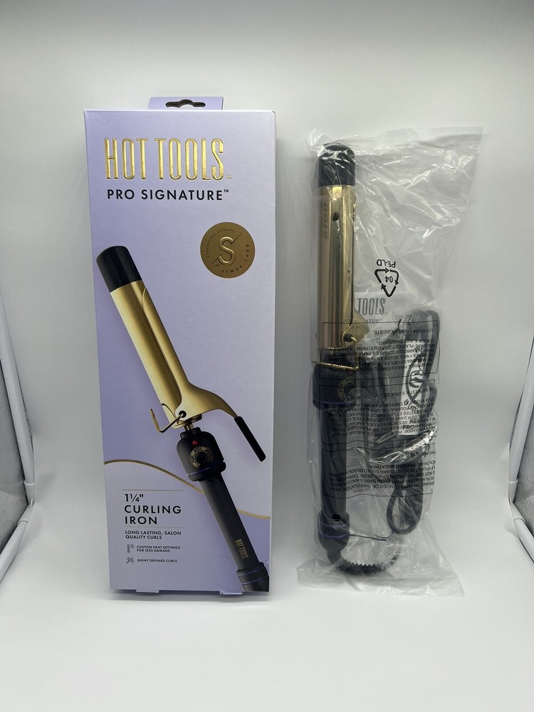 Hot Tools Signature Series Professional Quality Gold Curling Iron/Wand 1.25