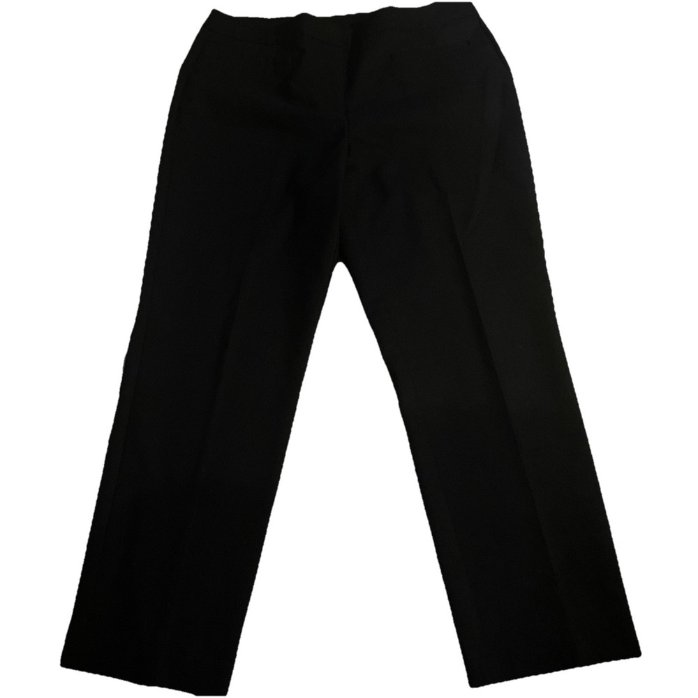 Chicos So Slimming Pull On Ankle Pants Size 1.5 US 10 Large Black Stretch