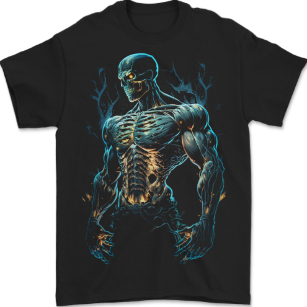 Eternal Physique Skull Gym Bodybuilding MMA Mens T-Shirt 100% Cotton