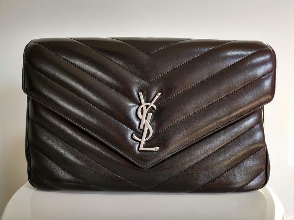 Saint Laurent Large Loulou Bag with Silver Hardware