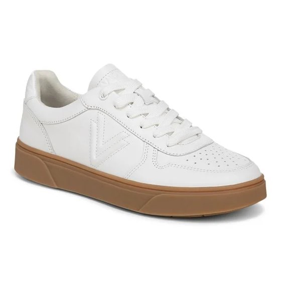 SALE! Vionic Women's Kimmie Court Sneaker White Leather Gum US Size FREESHIPPING
