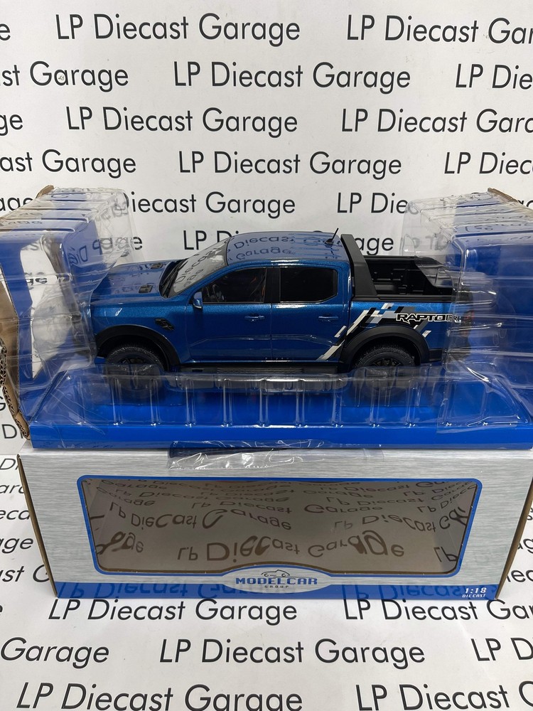 MCG Model Car Group 2022 Ford Ranger Raptor Truck Blue Metallic 1:18 Diecast