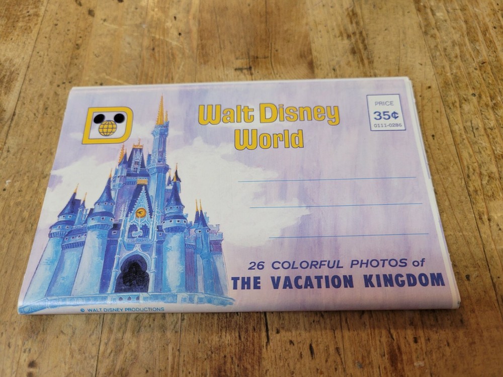 1970s Walt Disney World 26-Scene Vintage Postcard Folder WDW Original Collectible