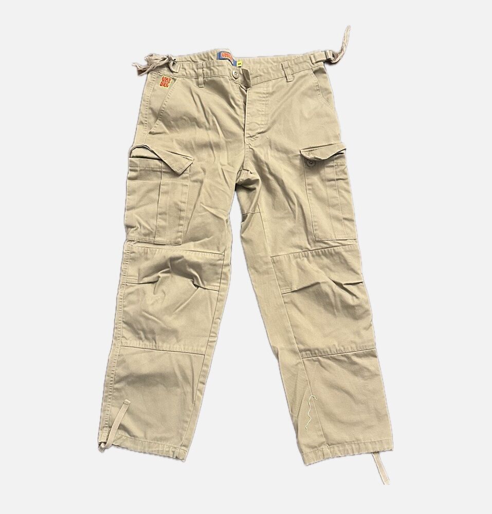 Empyre Pants Mens 28 Brown Cargo Straight Pockets Baggy Hip Hop Skate Tan Khaki