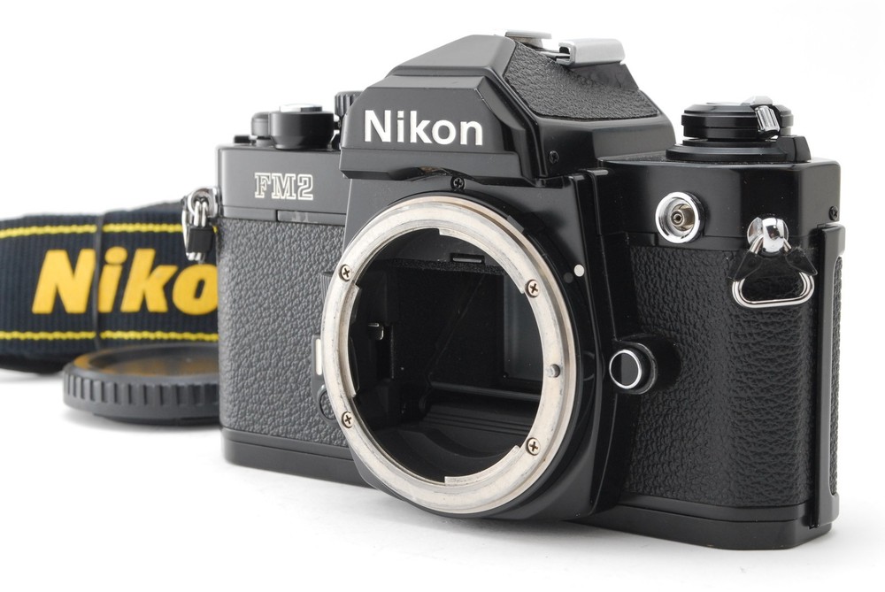 [MINT /Strap] Nikon New FM2 FM2N Black Body 35mm SLR Film Camera from JAPAN