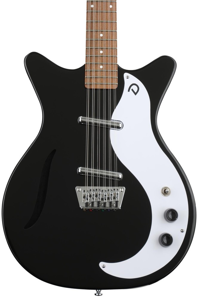 Danelectro Vintage 12-String Electric Guitar in Classic Black Finish
