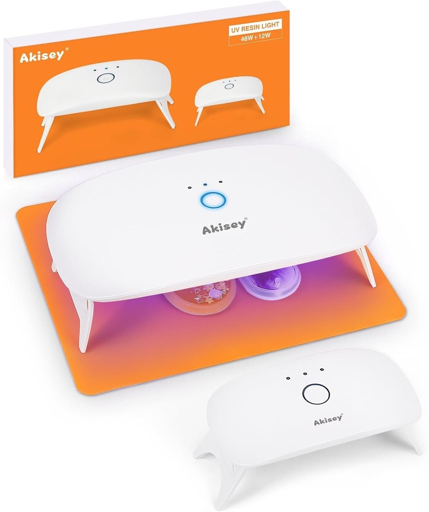 2 Pack Large Dual Wavelength UV Resin Light with Portable Design