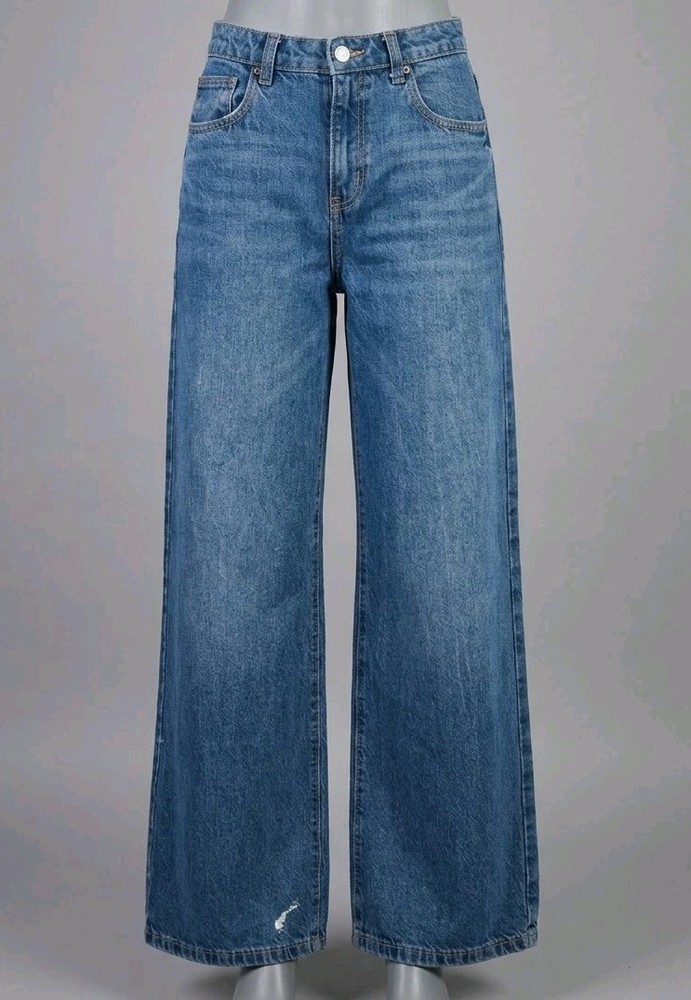 Art Class Girls Wide Leg Jeans  High Rise Size 10 100% Cotton Denim (260415-06)