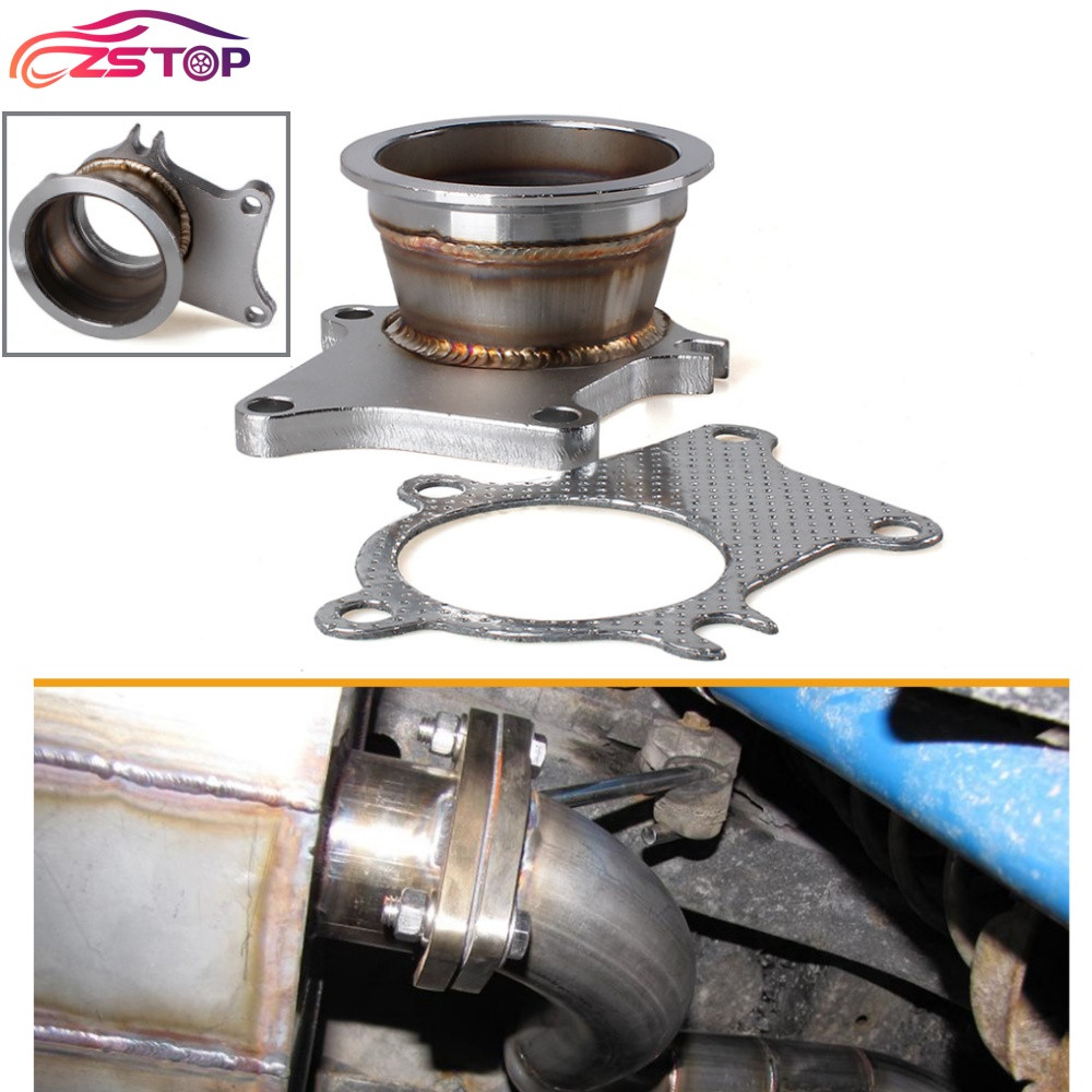 5 Bolt Flange to 3 Inch 76mm V-Band Adapter For T3 T4 Turbo Exhaust Down Pipe