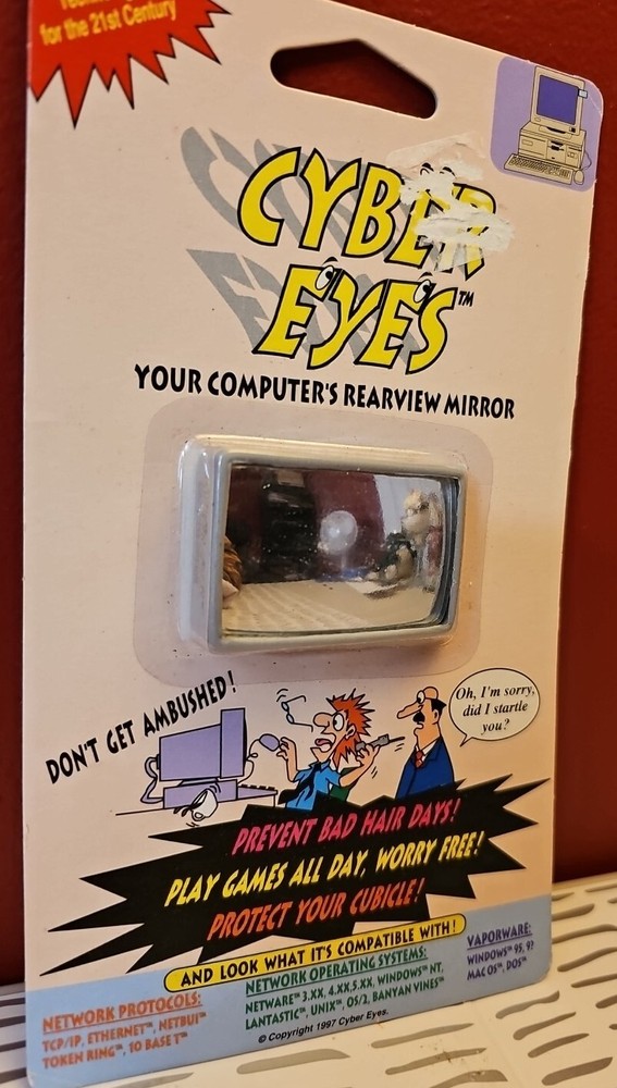 Cyber Eyes Computer Rearview Mirror Prank Gift That Actually Works-image