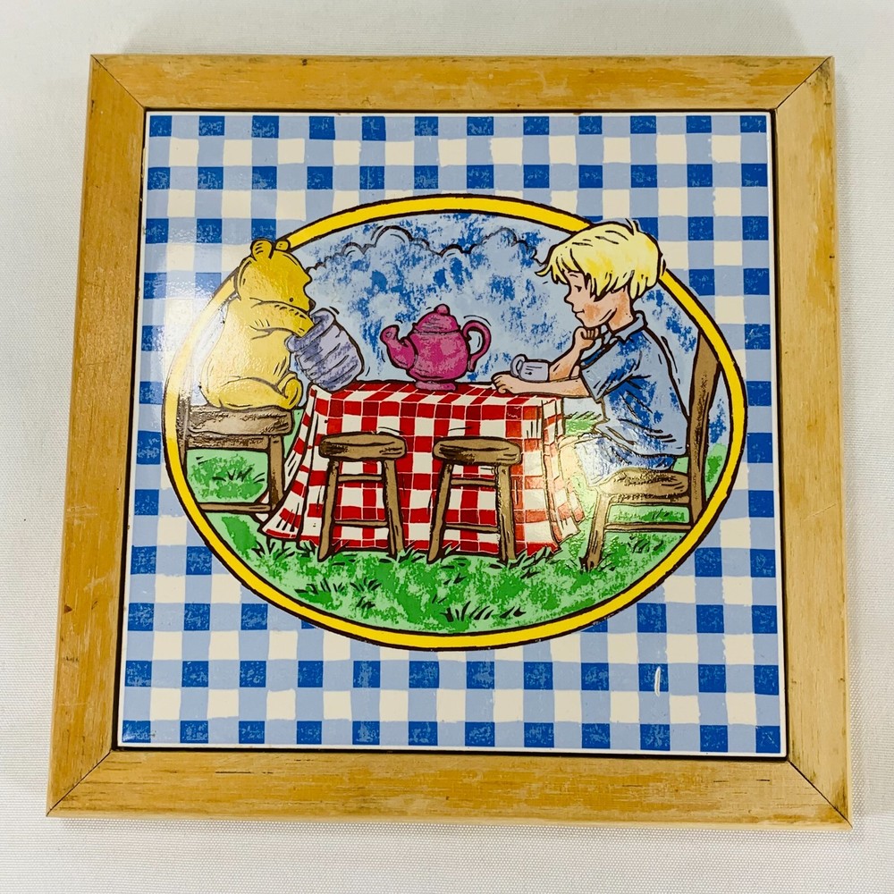 Disney Winnie the Pooh Ceramic Tile Trivet Wall Decor Craft