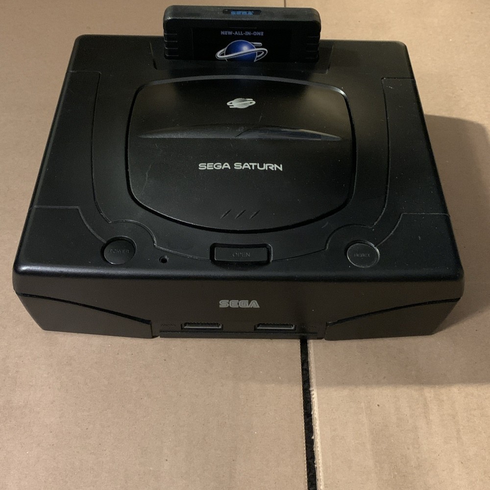 Used Sega Saturn US V2 MK-80000A Console Tested Works Cords Controller Included