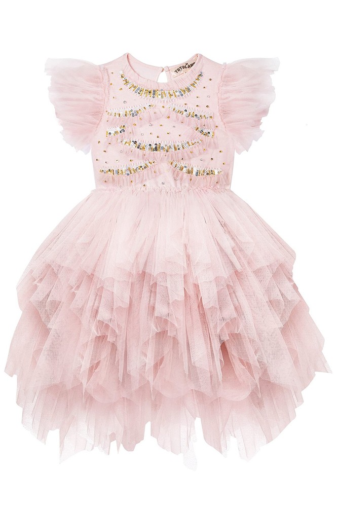 Tutu Dress for Girls - Glitter Sequin Tulle Dress Tiered Layered Flower Girl ...