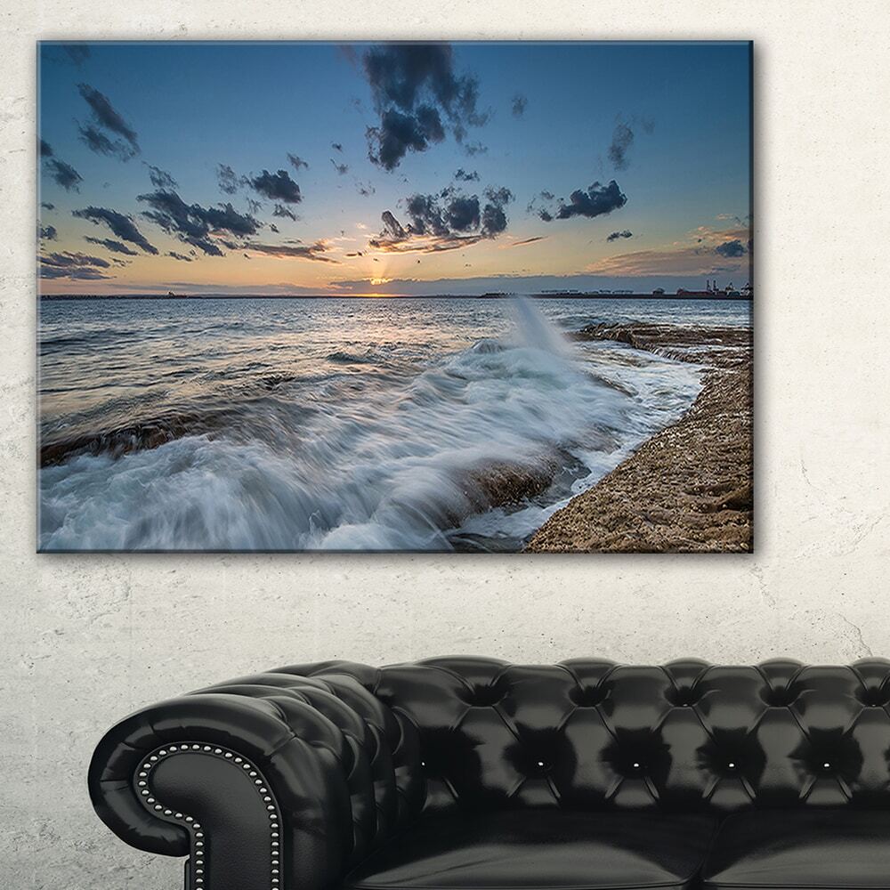 Sydney Sunset at La Per House - Seashore Canvas Wall Artwork  Mini