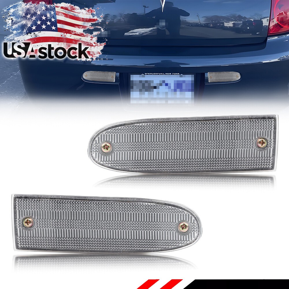 2X Clear Lens Rear Bumper Backup Reverse Lights for 2000-2009 G5 Monte Carlo