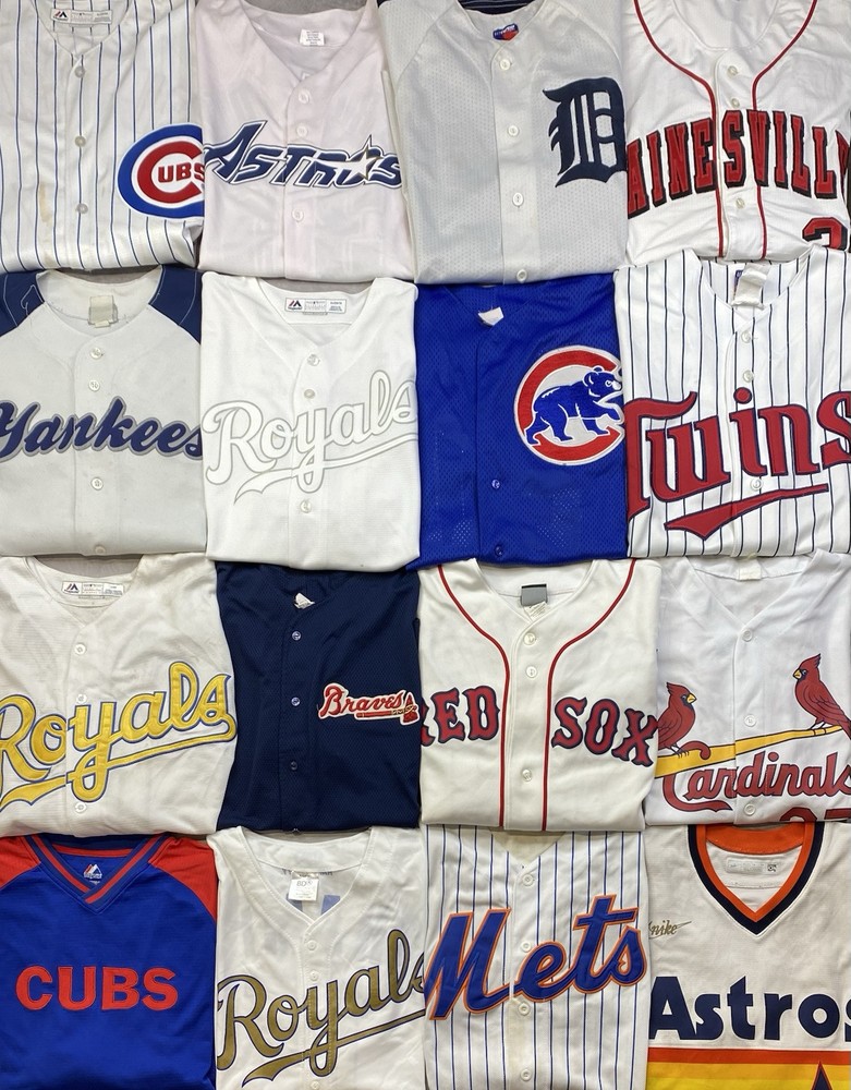 MLB NBA Jersey Lot of 16 Nike Adidas New Era Vintage Knicks Yankees Cubs