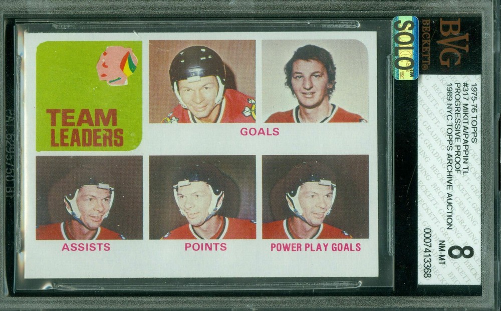 1975-76 Topps Stan Mikita HOF Proof BGS 8 MAC SOLO Finest Hockey Card $225