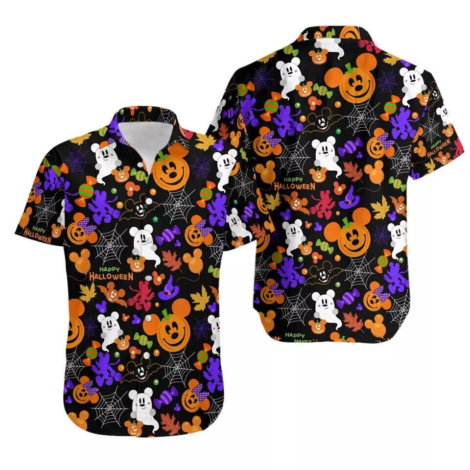 Disney Mouse 3D Hawaiian Halloween Shirt for Men & Women Summer Beach Wear