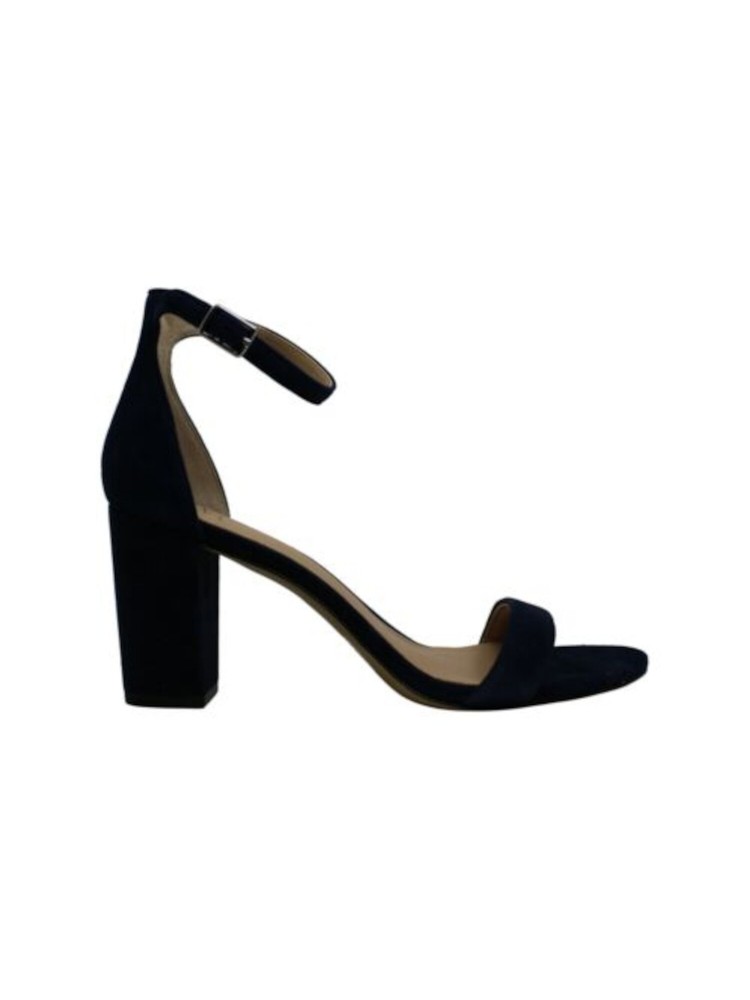 INC Womens Black Padded Kivah Round Toe Block Heel Buckle Leather Sandals 8.5 M