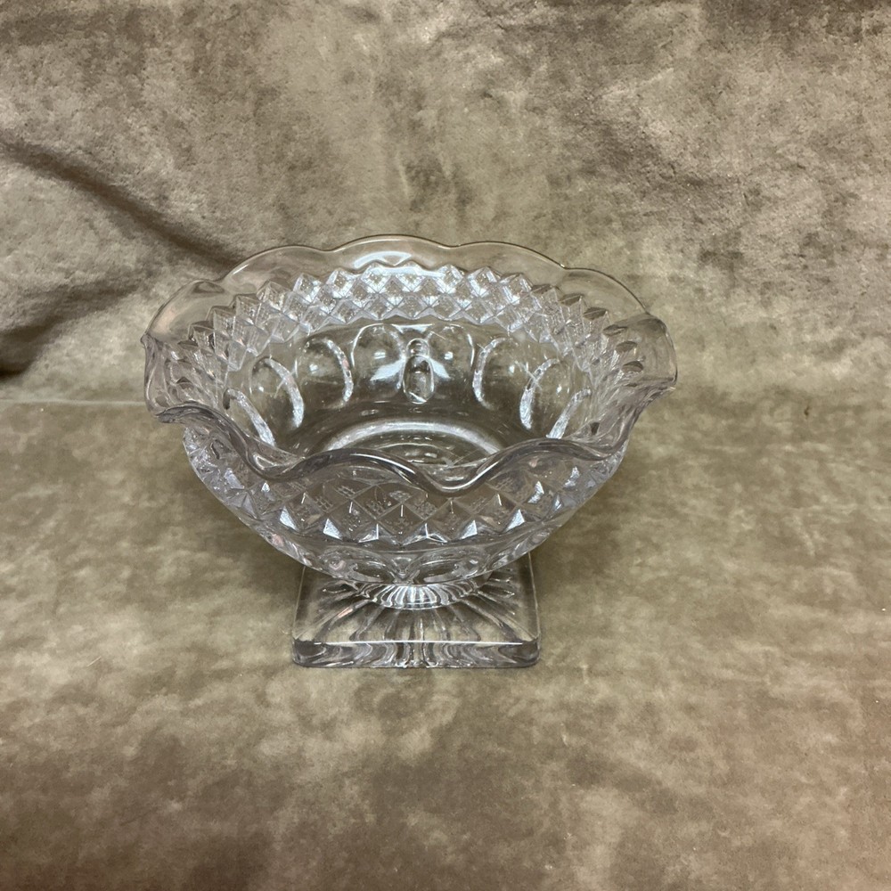 Vintage 1960s Westmoreland Glass Clear Fairy Lamp Base Waterford Inspired  