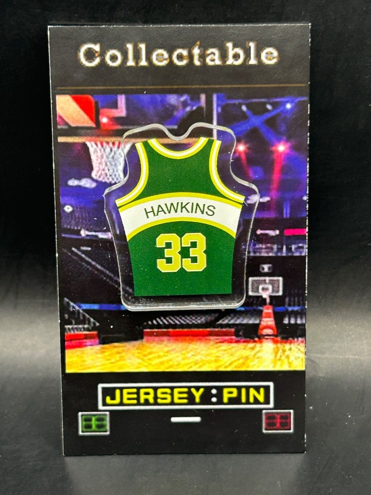 Seattle Supersonics Hersey Hawkins jersey lapel pin-RETRO Classic Collectible