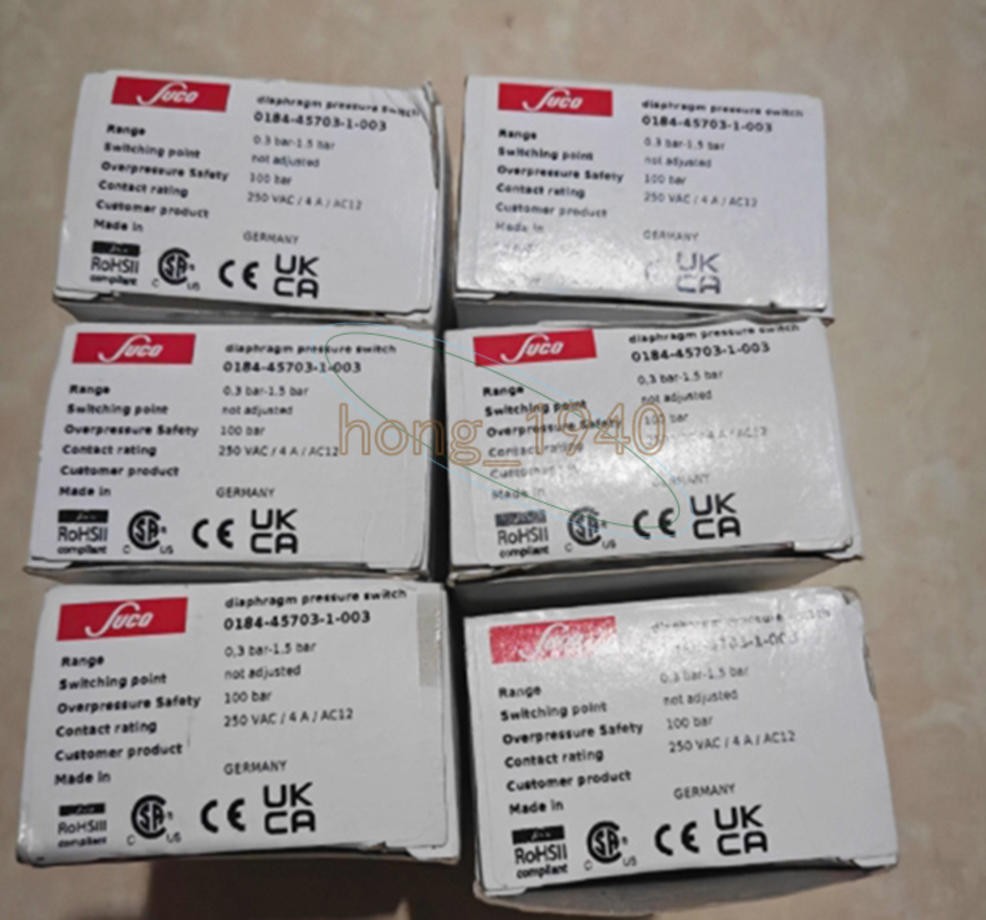 One SUCO 0184-45703-1-003 Pressure Switch New
