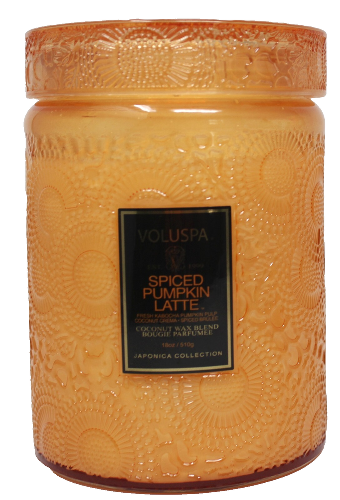Voluspa Spiced Pumpkin Latte Scented Candle 18 oz Coconut Wax Blend New